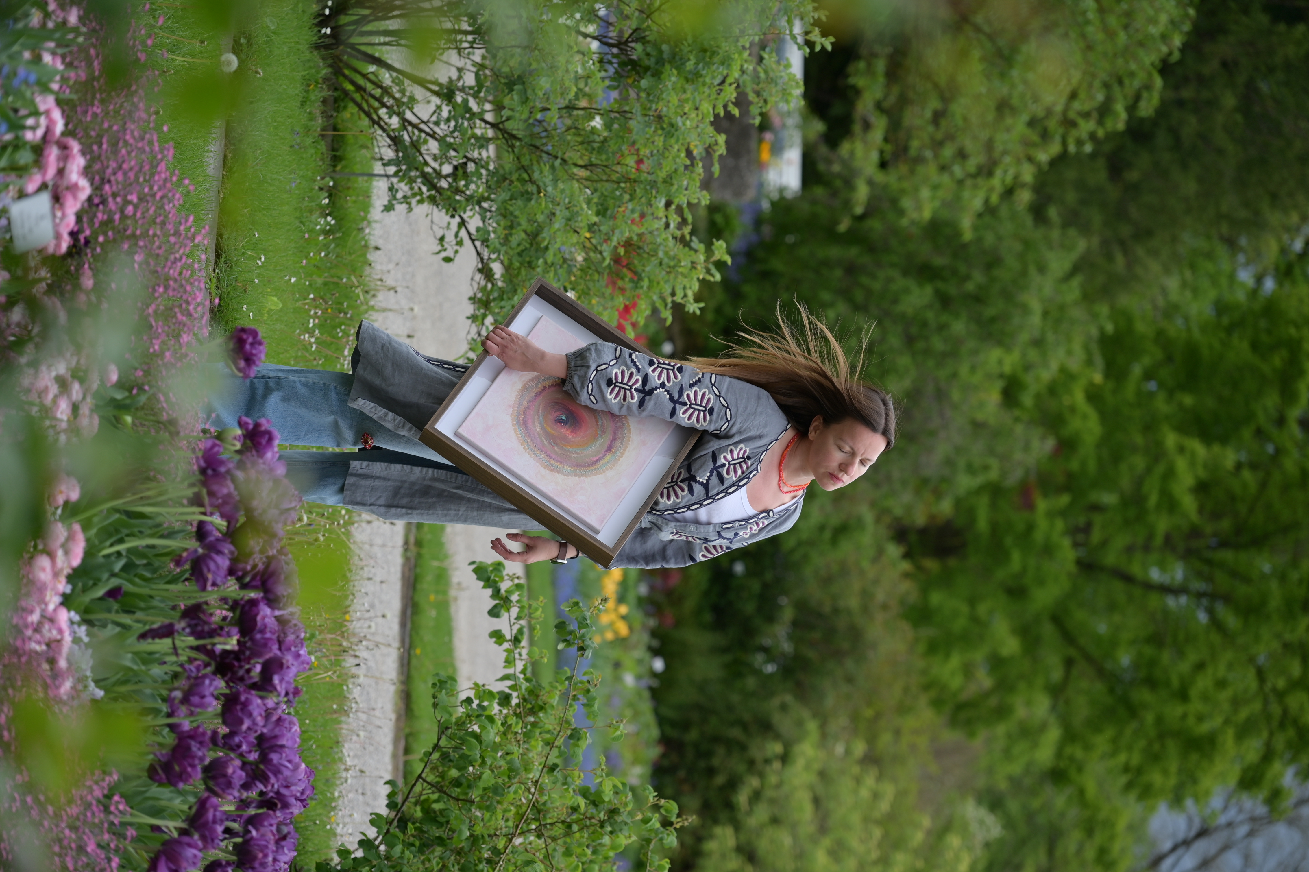 Portrait of Kateryna Kostiuk, who works in the Art. Naīv. Teacher. Petrykivka painting. style (Kiev, Ukraine) Photo 1 of 2.